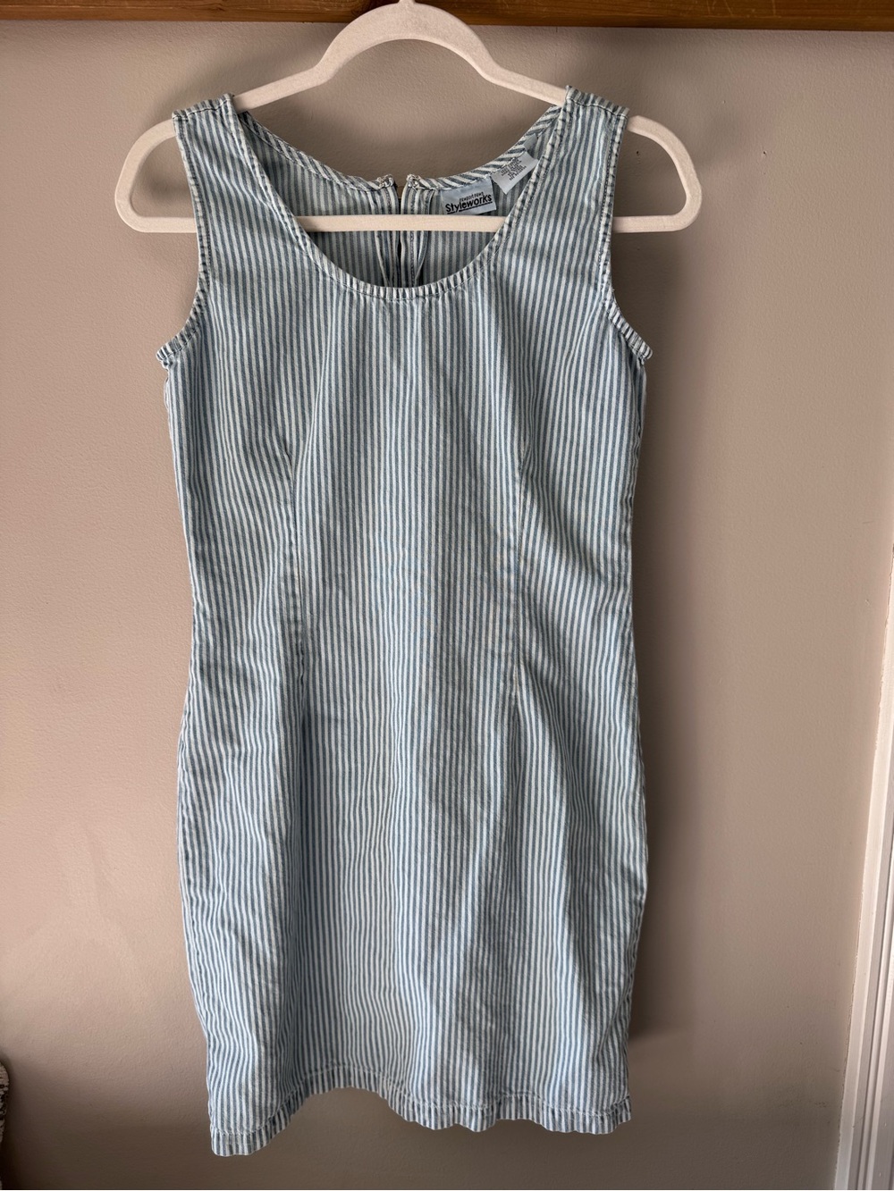 Vintage Newport News 100% Cotton Striped Sheath Dress